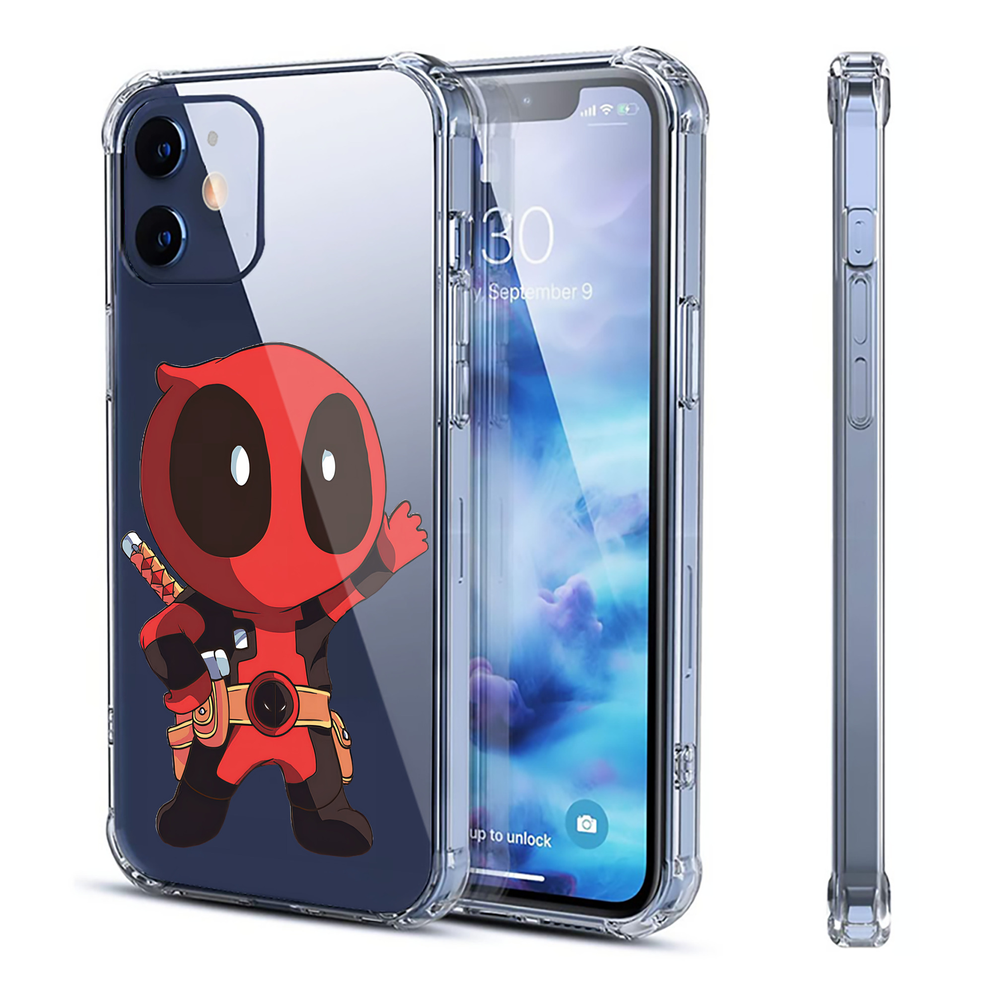 （画像用） Deadpool デッドプール 【iPhone 12シリーズ対応】透明スマホケース（クリアソフトケース）